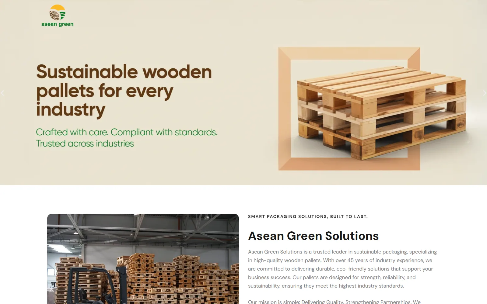 Asean Green website built by Innovative (ISD)