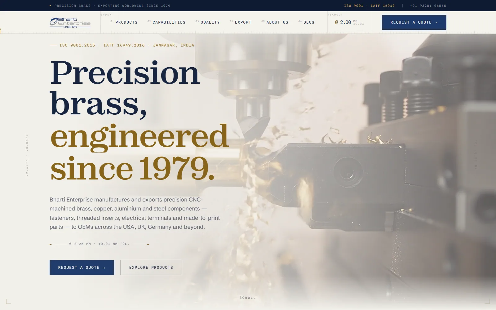 Bharti Brass website built by Innovative (ISD)