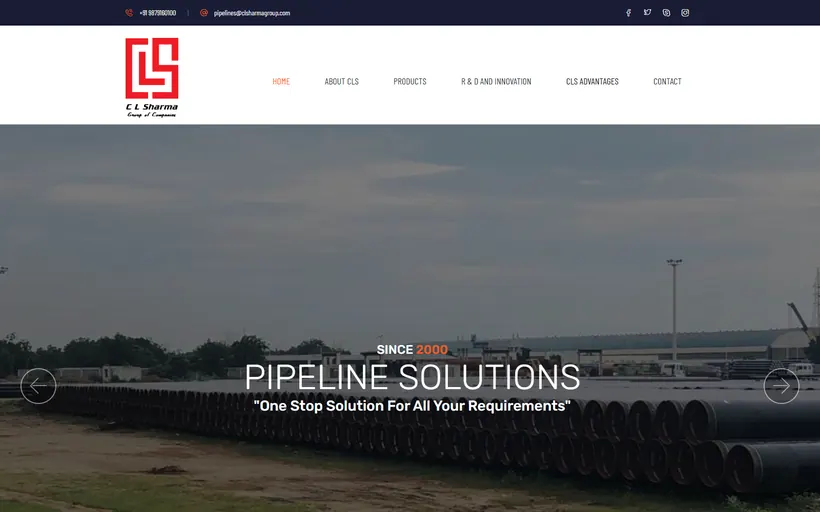 CL Sharma Group website built by Innovative (ISD)