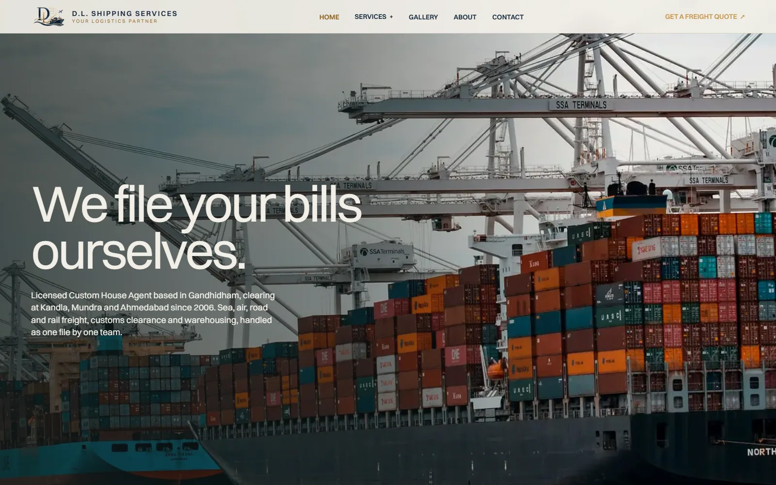DL Shipping Services website built by Innovative (ISD)