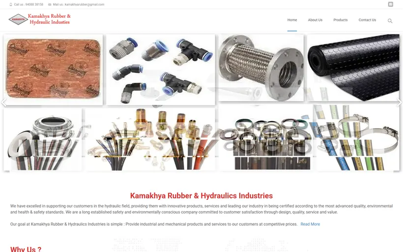 Kamakhya Rubber website built by Innovative (ISD)