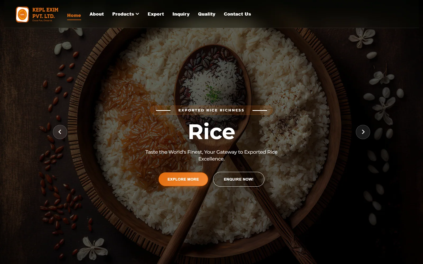 Kepl Exim website built by Innovative (ISD)