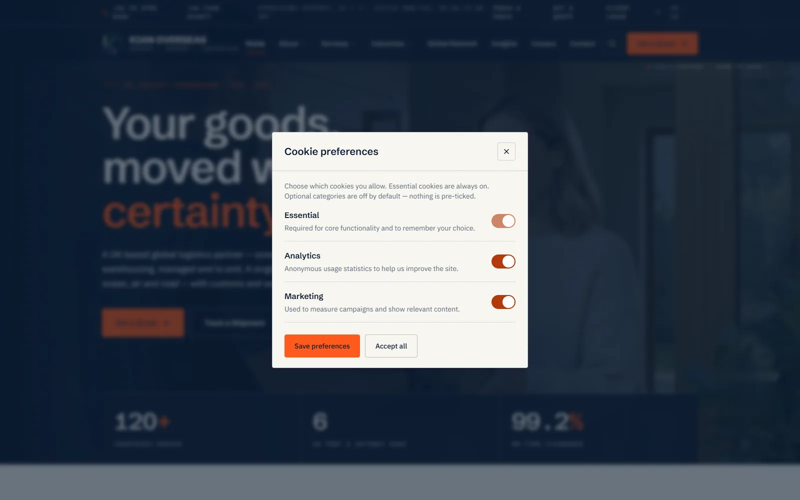 Kian Overseas website built by Innovative (ISD)