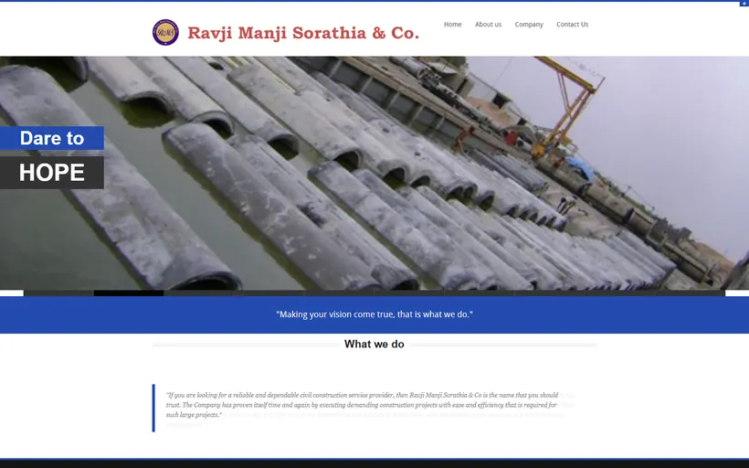 Ravji Manji Sorathia & Co. website built by Innovative (ISD)