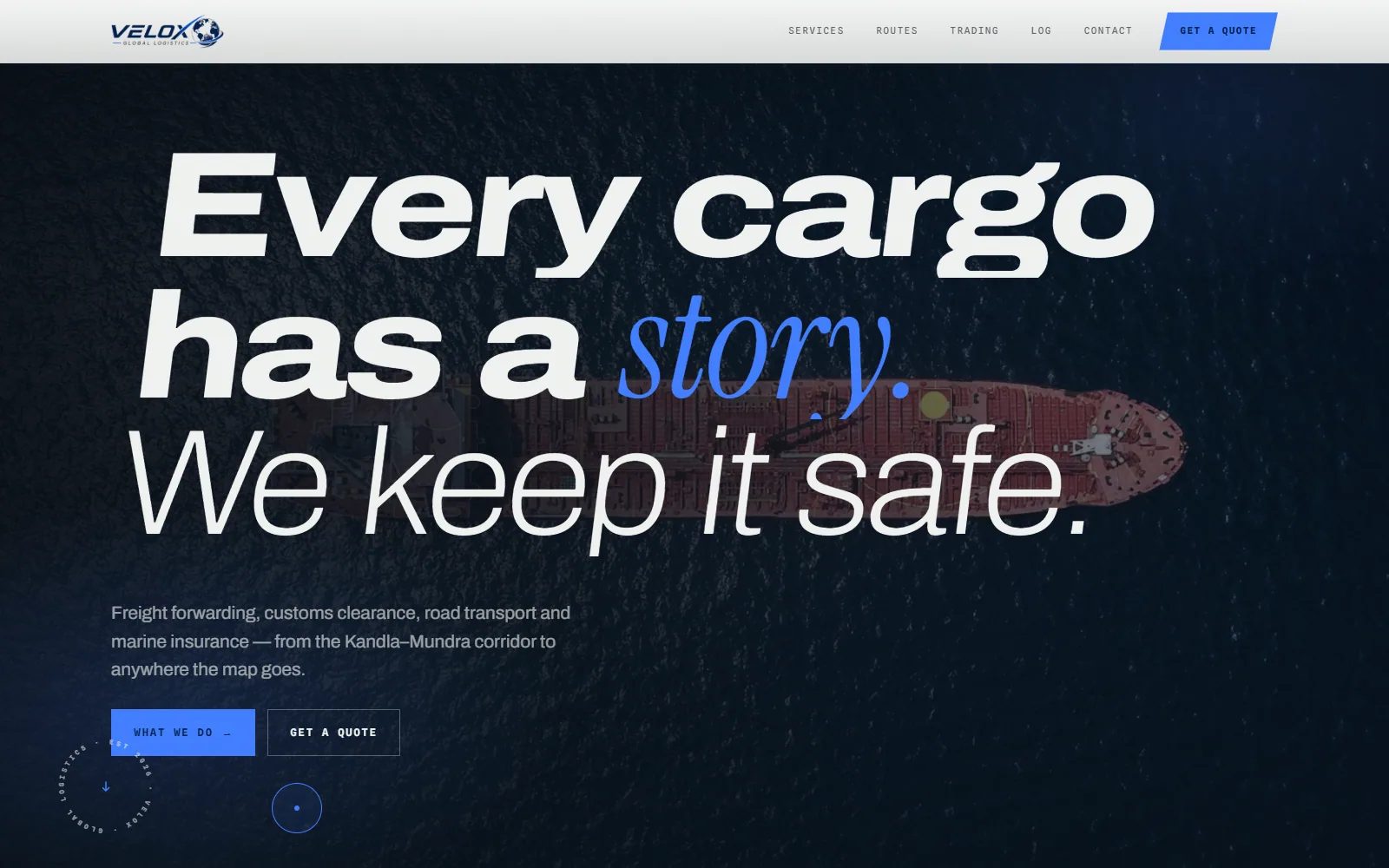Velox Global website built by Innovative (ISD)